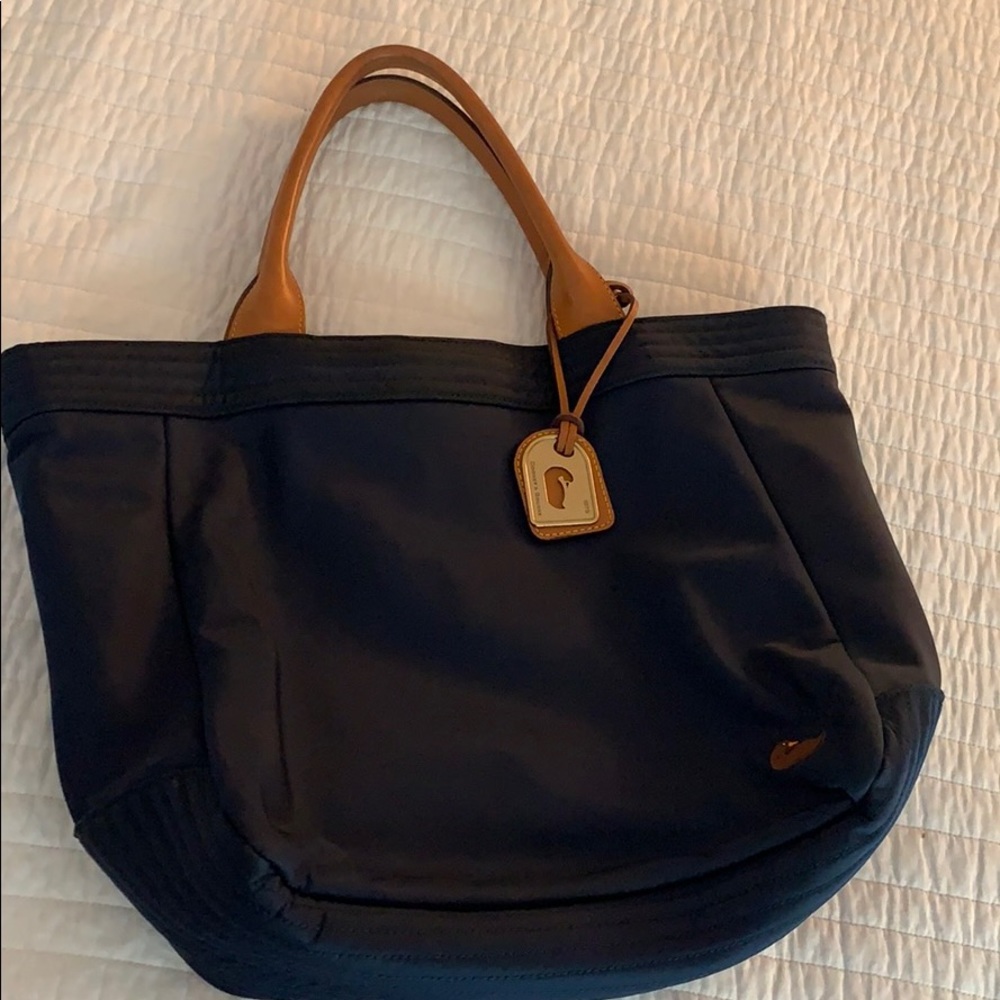 Navy nylon Dooney & Burke tote